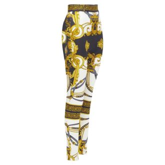 Versace Runway Rodeo Barocco harness stretch legging pants