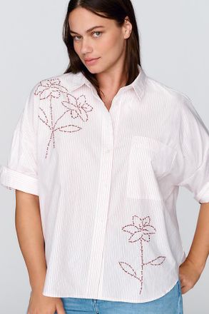 Maeve Mabel Boxy Oxford Shirt Top