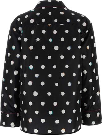 Fendi Womens Pijiama Shirt Black Silk