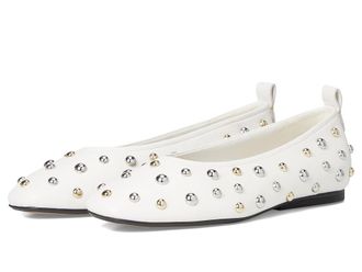 Naturalizer 27 EDIT Carla Womens Flat Shoes Warm White Stud Leather : 7.5 W (C)