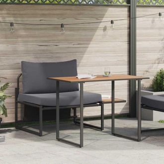 vidaXL Conjunto De Comedor De Jard&iacute;n 2 Pcs Antracita Acero Vidaxl