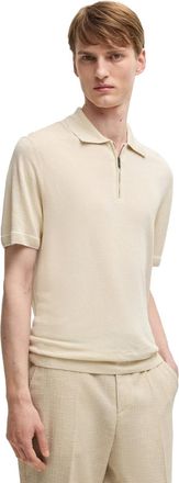 HUGO BOSS Boss Black polo rits H-Jiovanotto creme effen