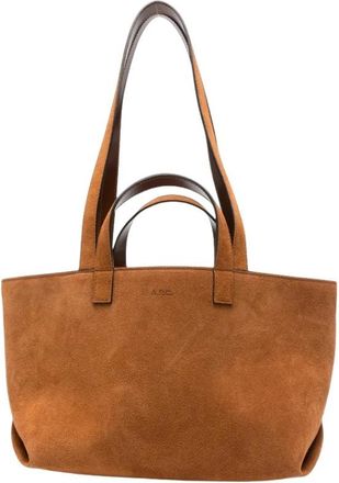 A.P.C. Drummer Small - Dames - Shoppers - Bruin - ONE Size - Su&egrave;de - Tassen