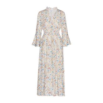 Americandreams Sally Lange Jurk - Dames - Casual kleedjes - Wit - L - Kleedjes
