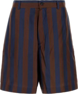 Fendi Navy Stripes Shorts