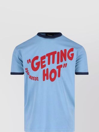 Dsquared2 crew neck graphic print contrast trim