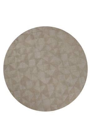 Wecon Home Alfombra redonda beige arena dise&ntilde;o tufting a mano 180 rd