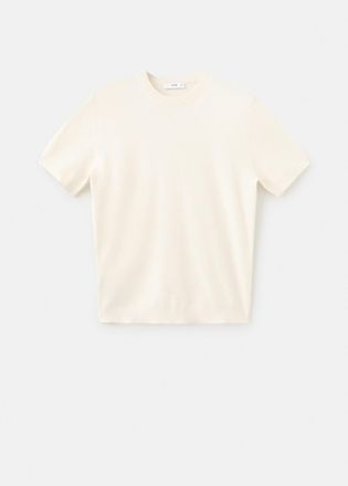Mango Maglietta maglia sottile cotone bianco avorio - Uomo - XXL - MANGO MAN