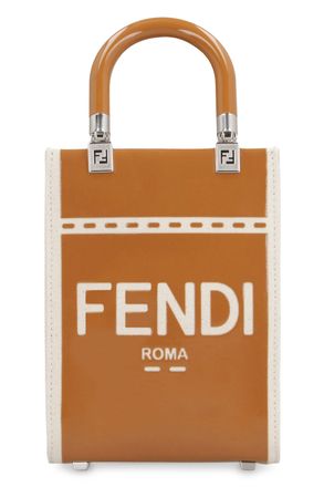 Fendi Womens Mini Sunshine Handbag Beige Polyamide Handbags Hand Bags