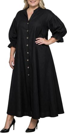 Standards & Practices Maxi Shirtdress in Black at Nordstrom, Size 1 X