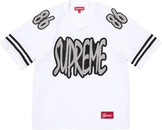 SUPREME FW26 Reflective Football Jersey White SUP-FW26-017-WHT