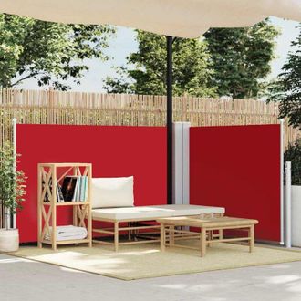 vidaXL Toldo Lateral Retr&aacute;ctil Rojo 120x600 Cm Vidaxl