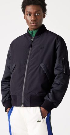 Lacoste Mens Full Zip Bomber Jacket in Navy Cotton - Size Medium/Large