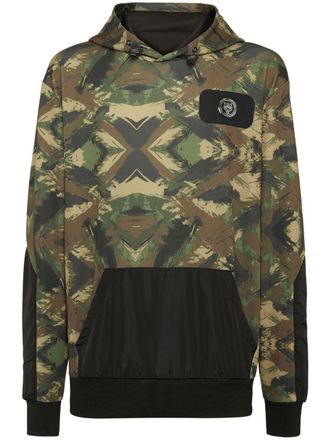 Plein Sport Hoodie met camouflageprint - Groen