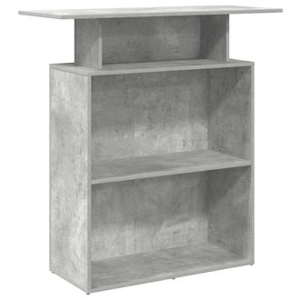 vidaXL Vidaxl - Banco Reception Grigio Cemento 100x40x104 Cm Legno Multistrato