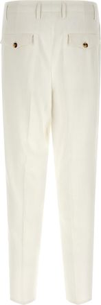 Brunello Cucinelli Mens White Cotton Casual Pants