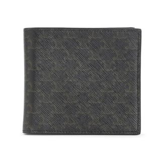 Celine Black Triomphe Textile Bi-Fold Wallet - male - CELINE - Wallets & Cardholders - Black - ONE SIZE - Accessories