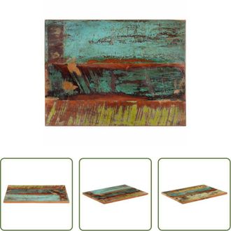 vidaXL vidaXL Tavolo in legno di recupero - Piano Tavolo Rettangolare 60x80 cm 25-27 mm Legno di Recupero