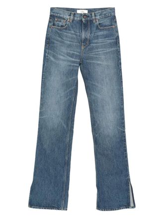 Chloé side-slit straight-leg jeans - women - Cotton - 28 - Blue