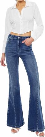 Kancan Amayah High Rise Super Flare Jean In Medium Wash