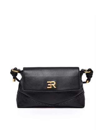 Ermanno Scervino Alicia Shoulder Bag In Smooth Bovine Leather With Gold Accents