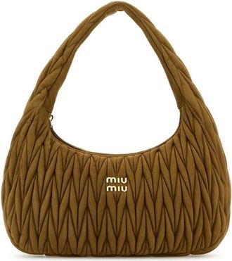 Miu Miu Biscuit Suede Shoulder Bag