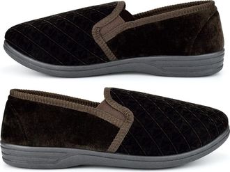 Generic Mens Slip On Slippers Size 6 Boys Slipper Size 14 Extra Large Slippers Mens Carpet Slipper Slip On Extra Large Sizes Sizes 6-14 Brown 6 UK