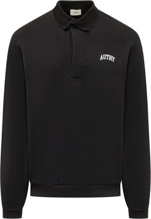 Autry Loose Fit Polo Sweatshirt - Heren - Sweatshirts - Zwart - M - Katoen - Hoodies & sweatvesten