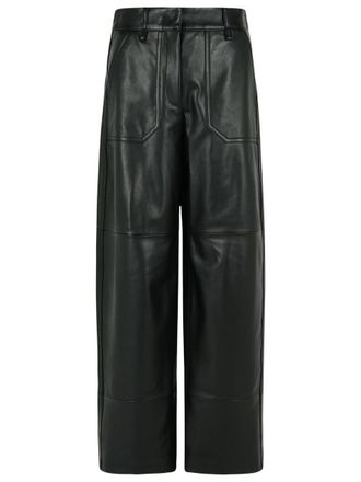 Sportmax Garbo Black Nappa Leather Pants