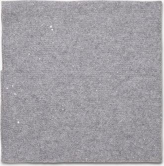 Fabiana Filippi Glitzernder dreieckiger flauschiger Strickschal