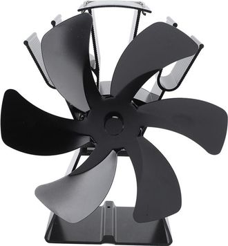 OEM Ventilador De Estufa De Calor De Aleaci&oacute;n De Aluminio De 6 Aspas, Ventilador De Escritorio Con Control Manual Para Estufas De Le&ntilde;a Y Quemadores De Pel
