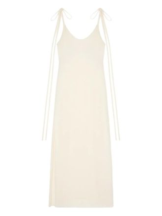 Alanui Finets tied-strap side-split maxi dress - White