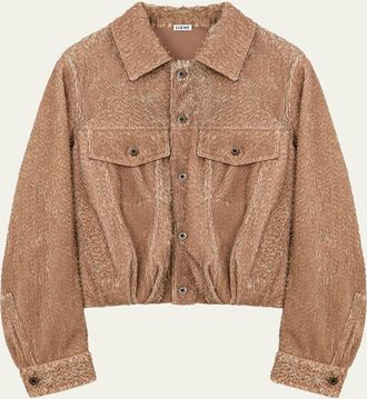 Loewe Fringed Leather Balloon Jacket