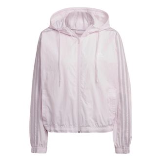 adidas (WMNS) adidas Essentials Repeat Logo Loose Fit Windbreaker Pink HC9159
