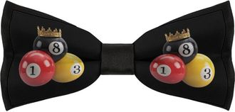 Generic Pool Balls Mens Adjustable Pre-tied Bow Tie Classic Printed Bowties Gift for Daily Birthday Wedding