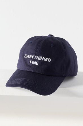 Intentionally blank Everythings Fine Baseball Cap