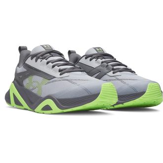 Under Armour Trainingsschuh UNDER ARMOUR UA CHARGED COMMIT TR 5, Herren, Gr. 41, mod gray, castlerock, lumos lime, Leder, Synthetik, Textil, Schuhe Trainingsschuh