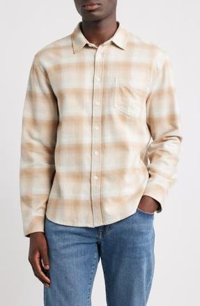 Rails Forrest Plaid Cotton Flannel Button-Up Shirt in Twany Heather Sunrise at Nordstrom Rack, Size Medium