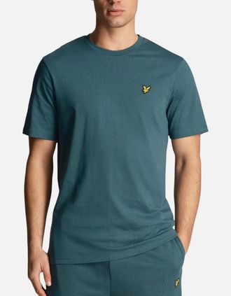 Lyle & Scott Mens Lyle Scott Mens Short Sleeve T Shirts Regular Fit Crew Neck Summer Cotton Tee - Green - Size: 36
