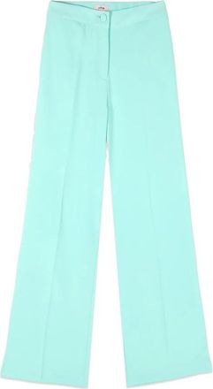Oltre Wide-leg Palazzo Broek - Dames - Wijde Broeken - Groen - 2XL - Leer - Broeken