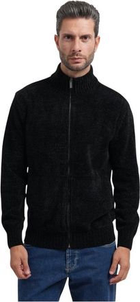 Guess Full-zip Cardigan - Heren - Truien - Zwart - Maat: 2XL Poliester