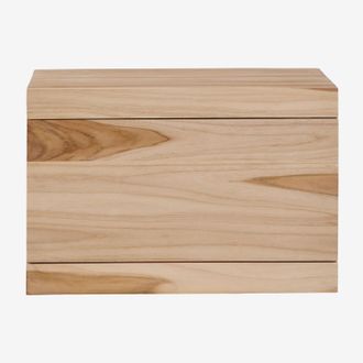 Sklum Conjunto De Mueble De Ba&ntilde;o Suspendido 60x45 Cm En Madera De Teca Belivetta Sklum