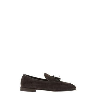 Brunello Cucinelli Suede Moccasins With Tassels - Shoes - Hombre - Marr&oacute;n - 44 EU