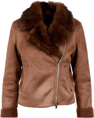 Betta Corradi Giacca in pelle di pecora - - Jackets - Donna - Marrone - S