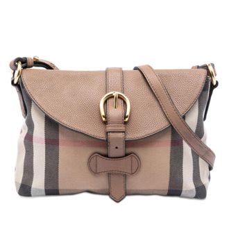 Burberry Pre-owned Burberry Small House Check Canvas and Leather Horseshoe Milton Crossbody Ladies M4WNZYIRU3NQHRPT