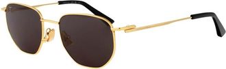 Bottega Veneta Vierkante Zonnebril - unisex - Zonnebrillen - Geel - 52 MM - Nylon - Accessoires