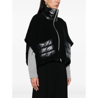 Herno Quilted Panel Cape - Black