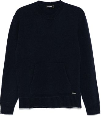 Dsquared2 Navy Blue Pouch-pocket Sweater