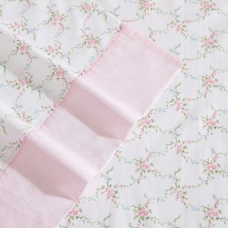 Laura Ashley Lynda Floral Cotton Percale Sheet Set in Pastel Pink at Nordstrom Rack, Size Queen