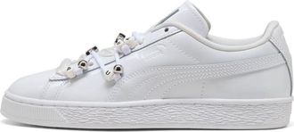 Puma (WMNS) PUMA Suede Bloom Patent White Feather Gray 409001-01